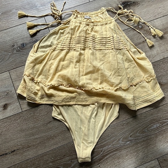 Intimately Free People Trust Me Bodysuit Tank in Yellow - Picture 3 of 11